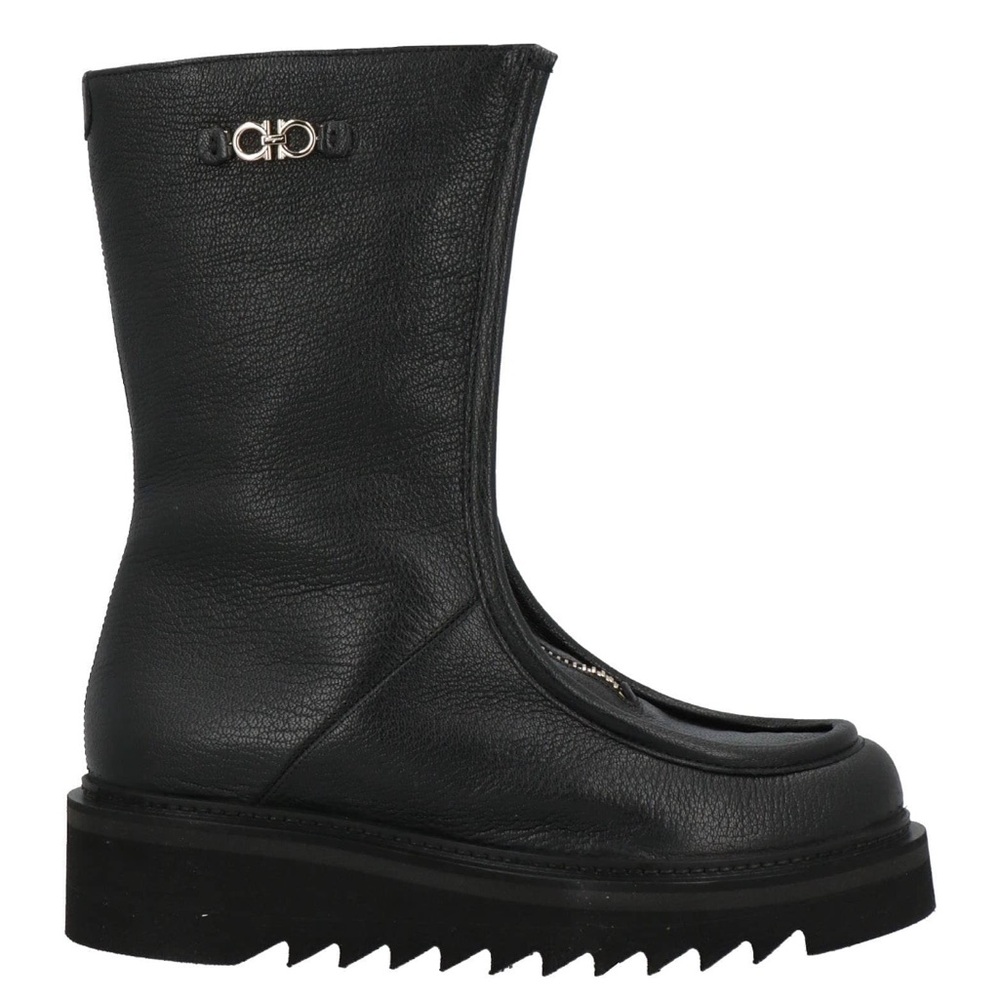 Ferragamo 50mm zip-front leather boots